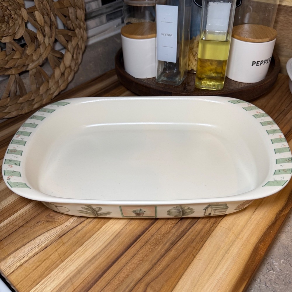 Pfaltzgraff Naturewood Rectangular Baker Stoneware Casserole Dish Made in USA
